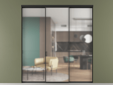 Перегородка Formato внутри проёма 3 створки